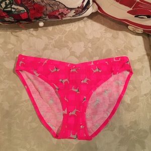 NWT Victoria’s Secret PINK Christmas puppy Panty 🎄med